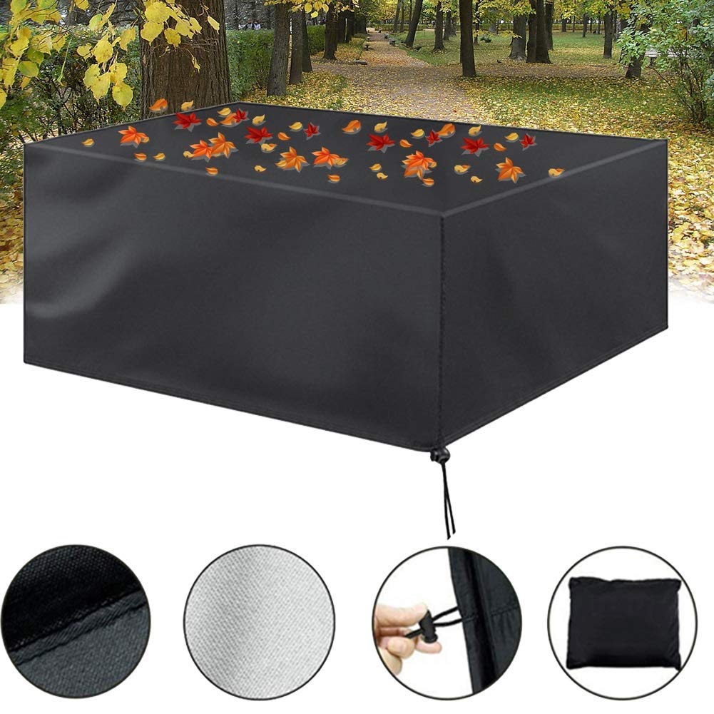 Waterproof Rectangle Garden Furniture Cover 128x82x23 Inches - Outdoor Sunscreen Sofa Protector Set for Patio, Deck & Storage | UV Resistant & Weatherproof Furniture Protection