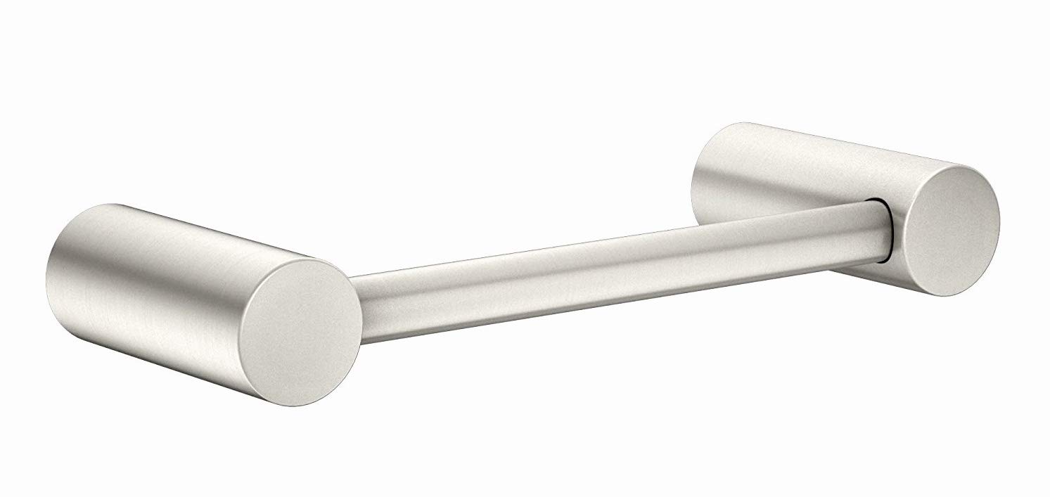 Premium 4-Piece Bathroom Hardware Set - Brushed Nickel Wood Grip Collection with 24