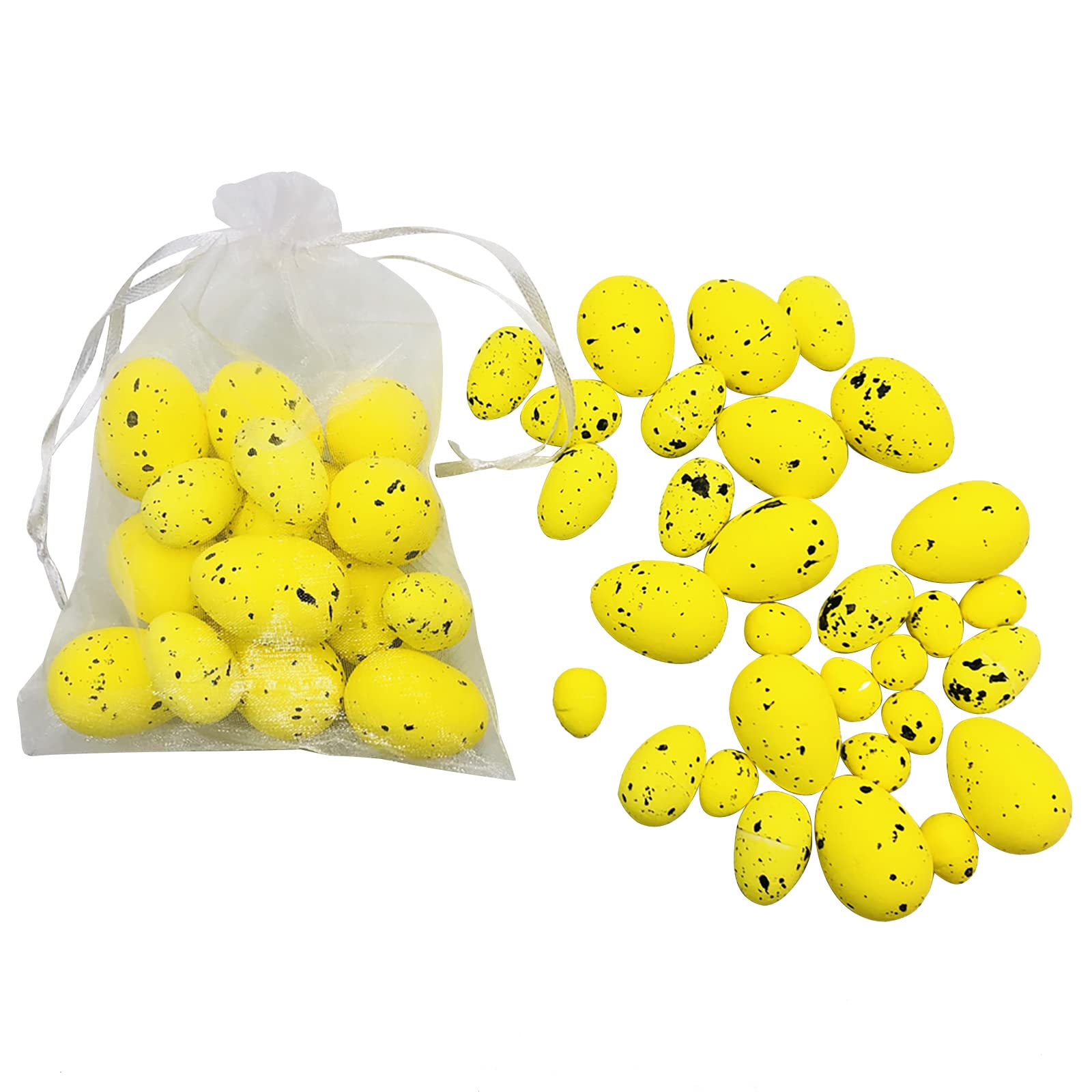 120Pcs Colorful Speckled Artificial Foam Easter Eggs - Decorative Hanging Bird Eggs for DIY Crafts, Easter Tree Decorations, Spring Photography Props & Home Party Decorations