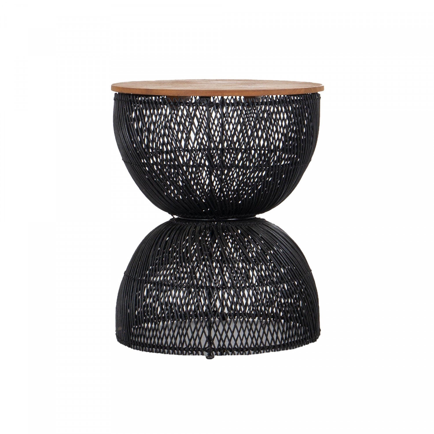 Modern Bayan Wave Side Table - Sleek Black Accent Table for Living Room, Bedroom, or Office - Perfect Nightstand, End Table, or Decorative Furniture Piece