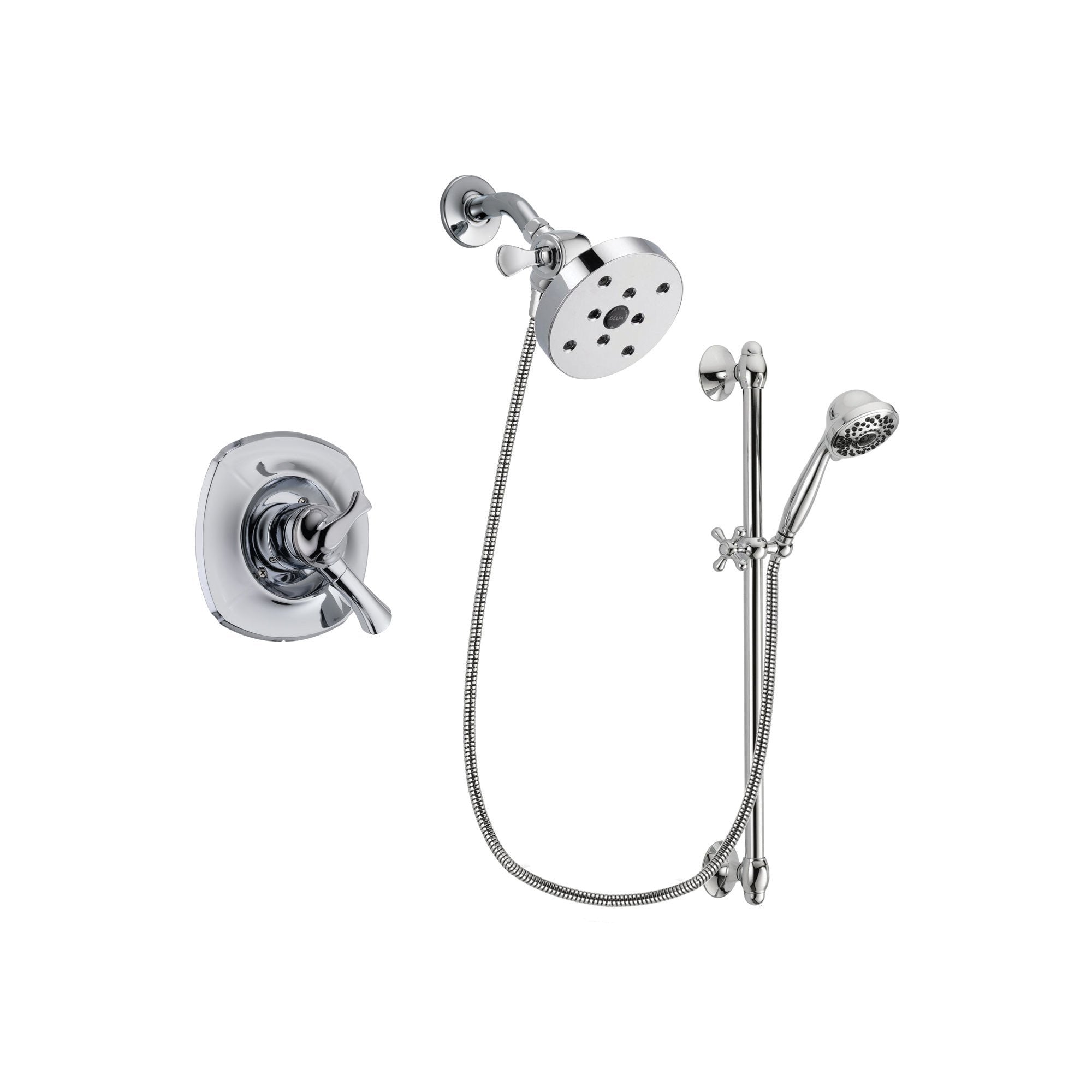 Delta Addison Chrome Shower Faucet System with Showerhead & Hand Shower DSP0692V - Perfect for Bathroom Renovation & Spa-Like Shower Experience