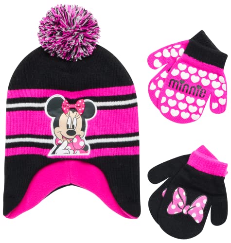 Hot Pink Minnie Mittens 2-4