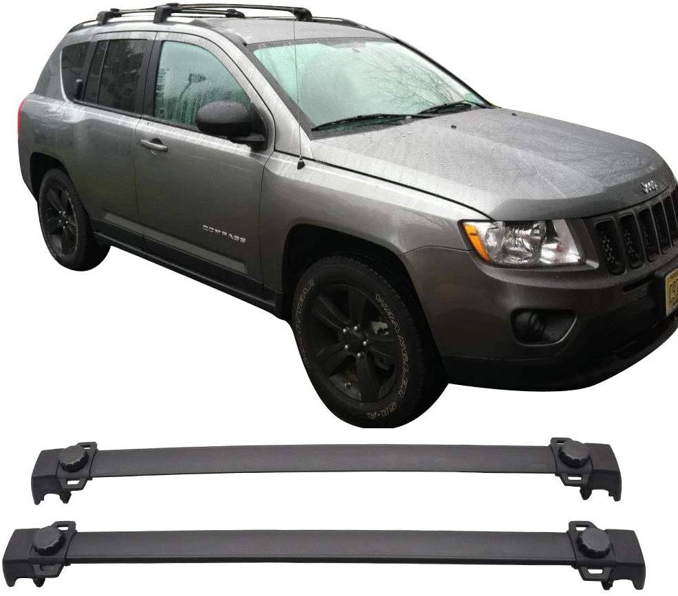 2011-2016 Jeep Compass Aluminum Roof Rack Cross Bars - OEM Style Replacement for Secure Cargo Transport - Perfect for Road Trips, Camping & Outdoor Adventures