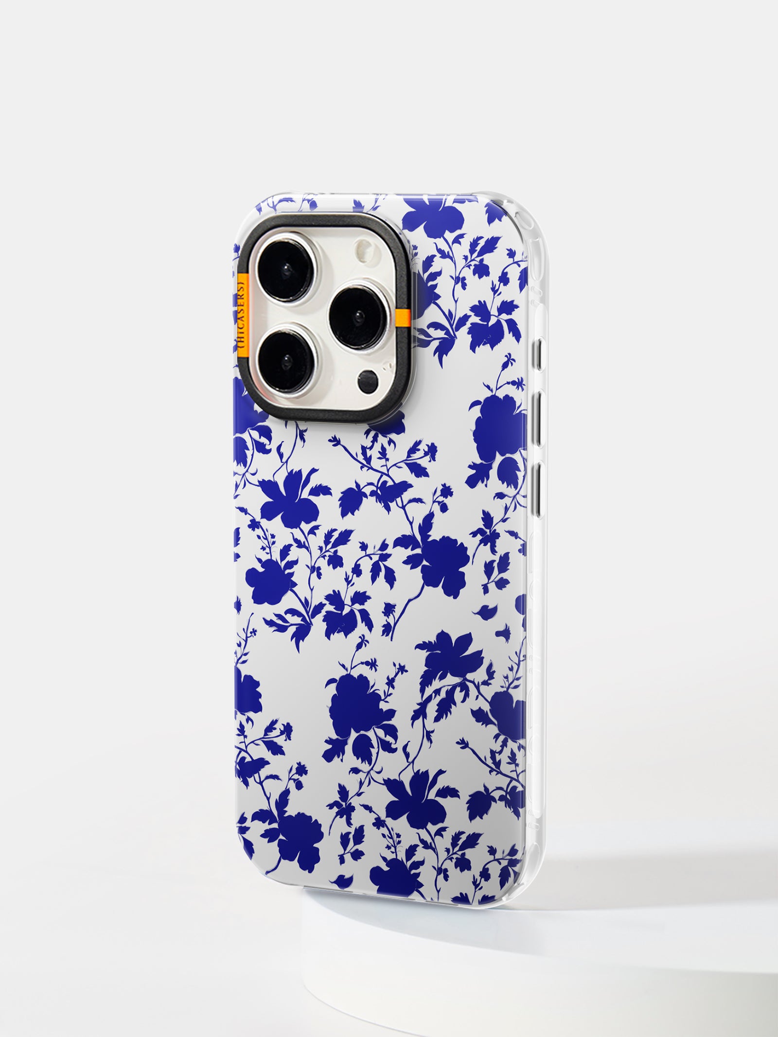 Floral Bow Print Phone Case - Navy Blue Aesthetic Cover for iPhone & Samsung | Perfect for Everyday Use, Gifts & Fashion Accessories