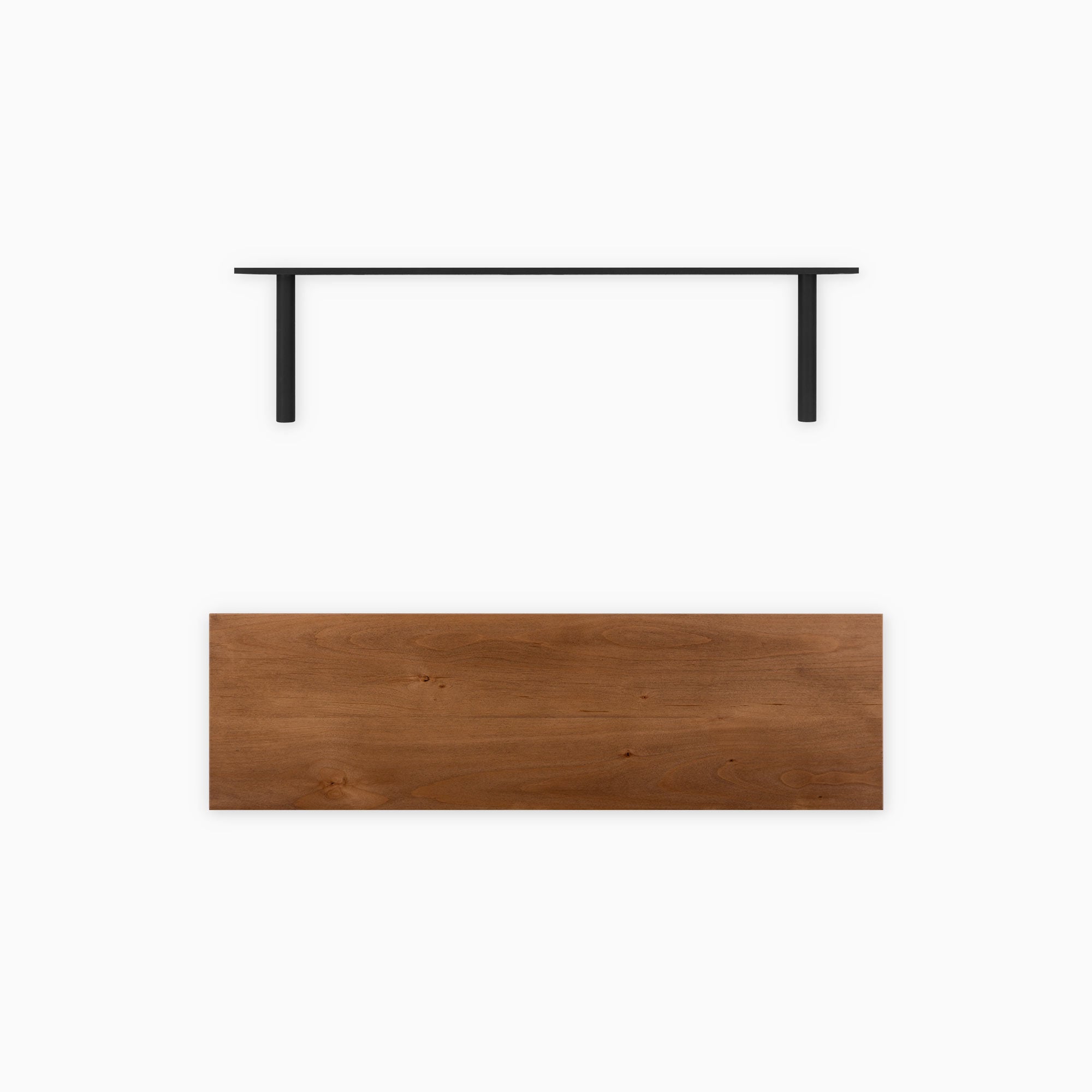 Aksel LED Floating Shelf - Modern Wood Wall Shelf with Warm Nutmeg Finish - Perfect for Living Room, Bedroom, and Kitchen Decor
