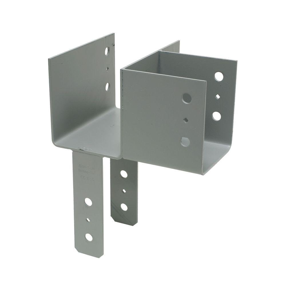 Simpson Strong-Tie 6x6 Inch 7-Gauge Left End Column Cap - Heavy Duty Steel Post Cap for Deck, Fence & Structural Support