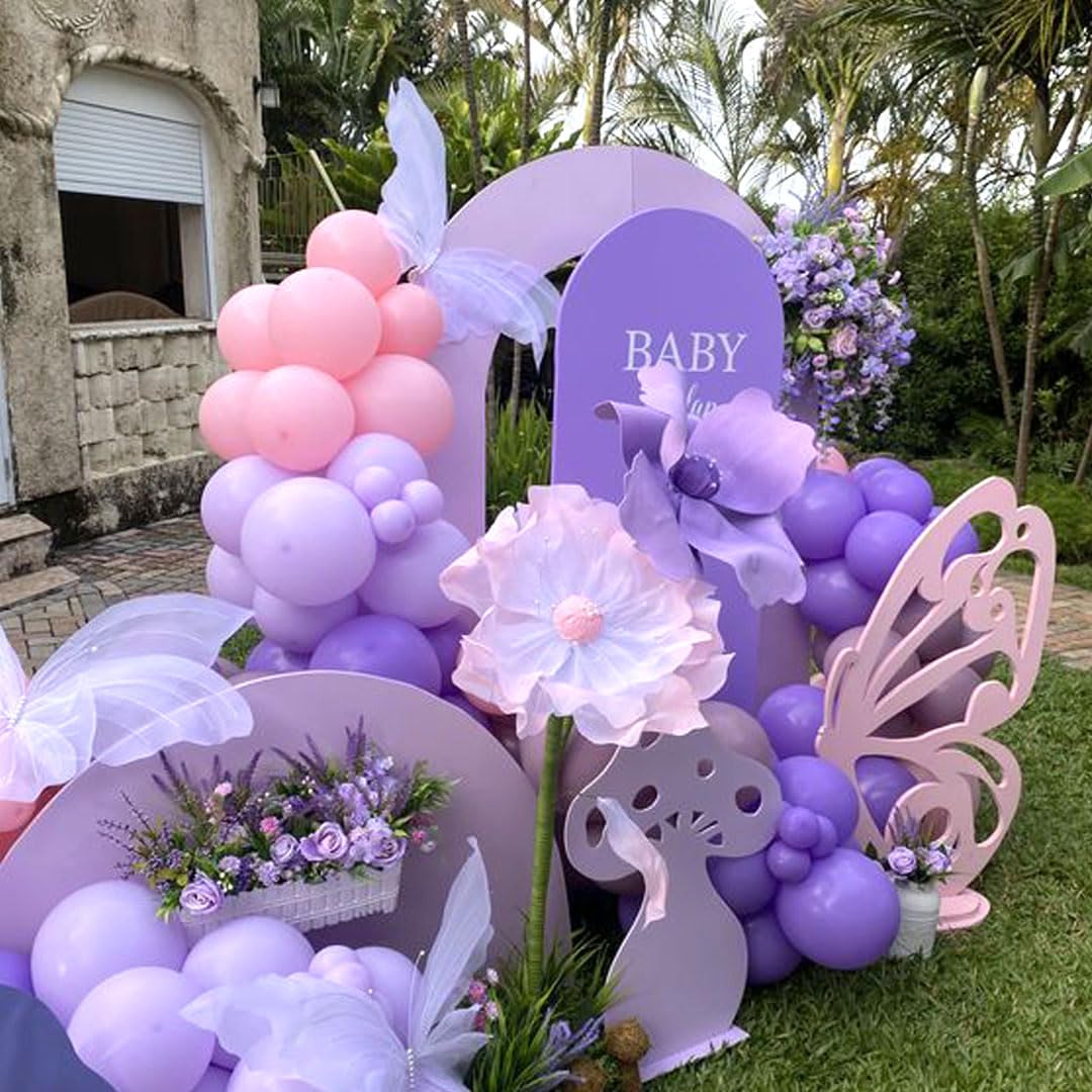 50Pcs 12 Inch Metallic Pink & Purple Latex Balloons - Premium Party Decorations for Birthday, Baby Shower, Wedding & Special Events - Perfect for Girls' Parties, Gender Reveals & Celebration Decor