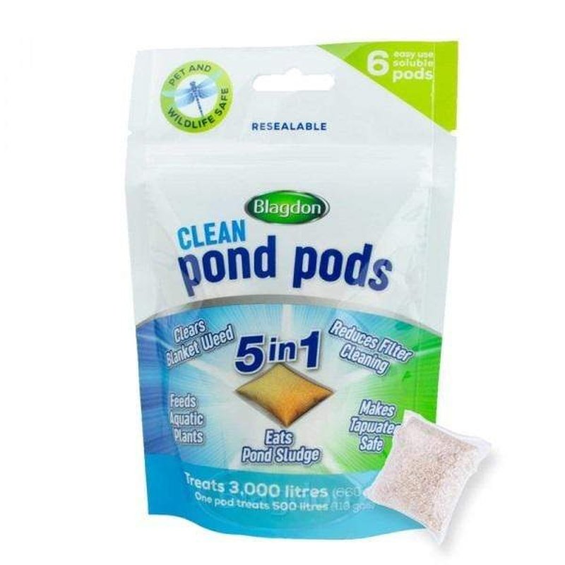Blagdon CleanPond 5-in-1 Filter Pods 6 Pack - Premium Pond Water Filter for Clear Water, Fish Health | Perfect for Garden Ponds, Koi Ponds & Water Features