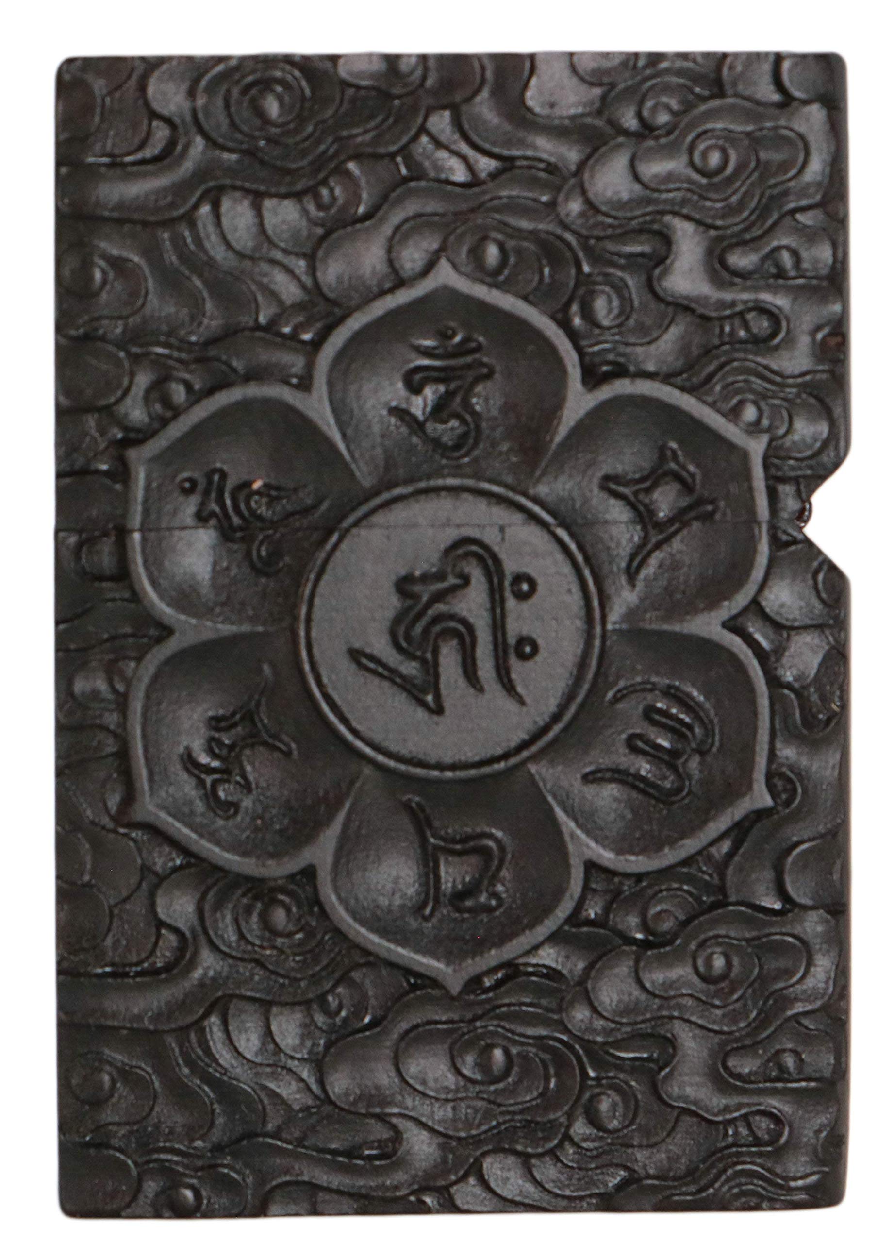Natural Ebony Black Wood Carved Zippo Lighter Case Insert Kit - 1000 Arms Avalokiteshvara Goddess Design #3 | Perfect for Collectors, Gifts & Everyday Carry