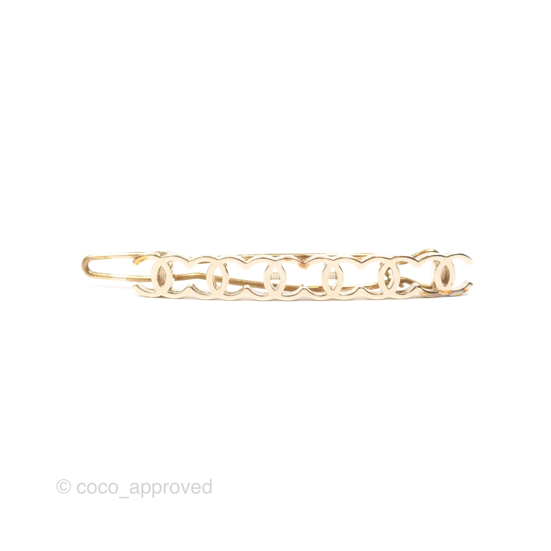 Chanel CC Hair Clip Gold Tone 21A - Luxury Hair Accessory for Women | Perfect for Weddings, Parties & Everyday Elegance