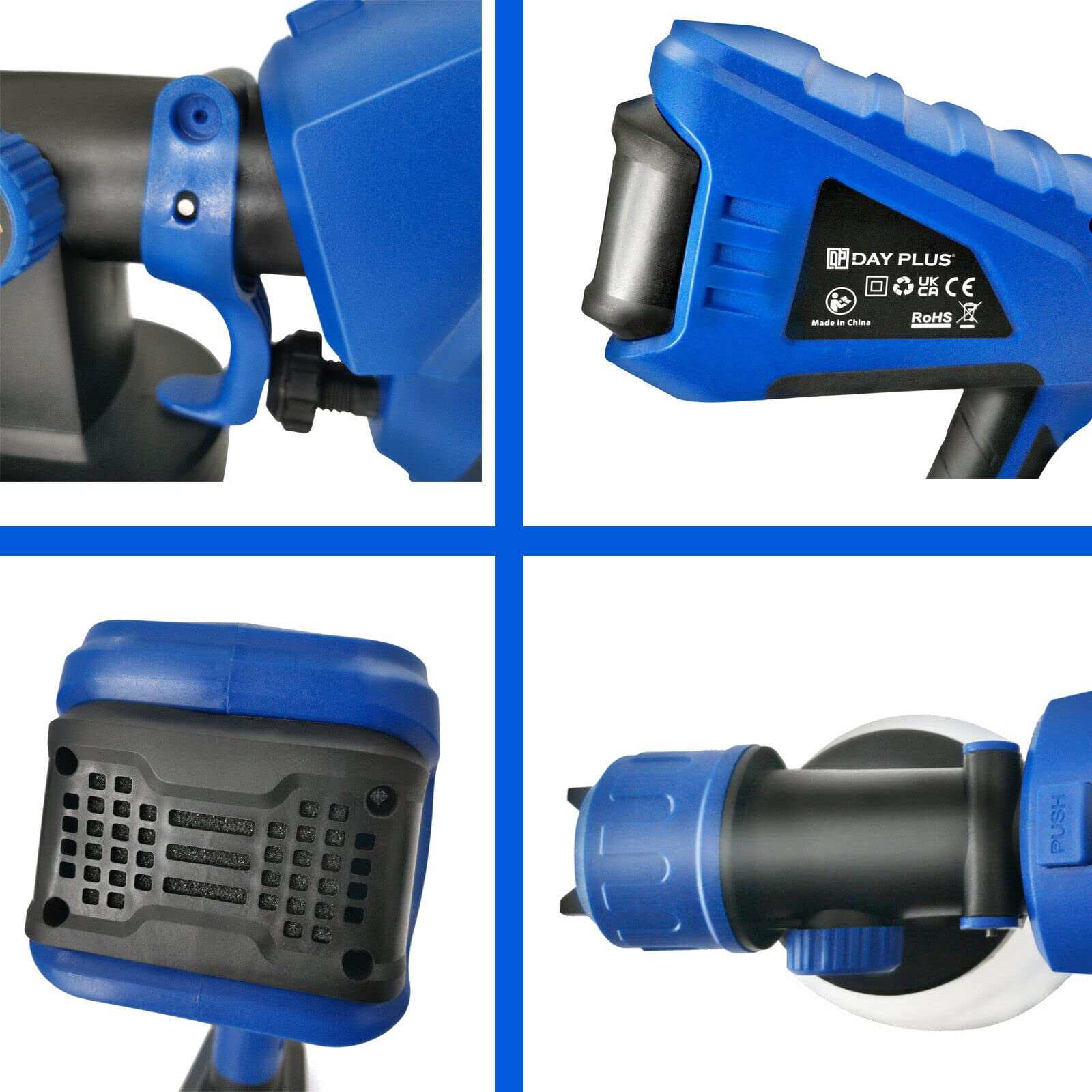 550W Electric HVLP Paint Spray Gun - 3 Adjustable Spray Patterns, Copper Nozzle & 1000ml Detachable Canister - Professional Handheld Sprayer for Walls, Ceilings, Fences, Furniture & DIY Home Projects