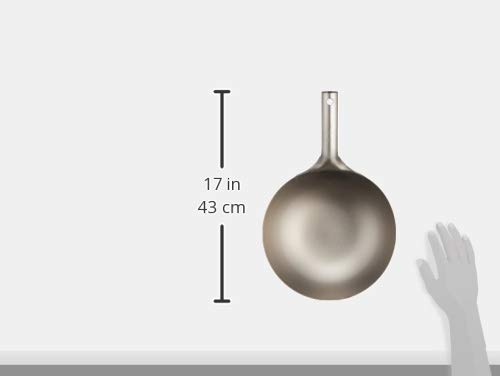 EBM Pure Titanium Ultra Lightweight Wok - 10.6 Inch (27 cm) Non-Stick Frying Pan for Healthy Cooking | Perfect for Stir-Fry, Sauteing & Asian Cuisine | Induction Compatible & Durable Kitchen Essential