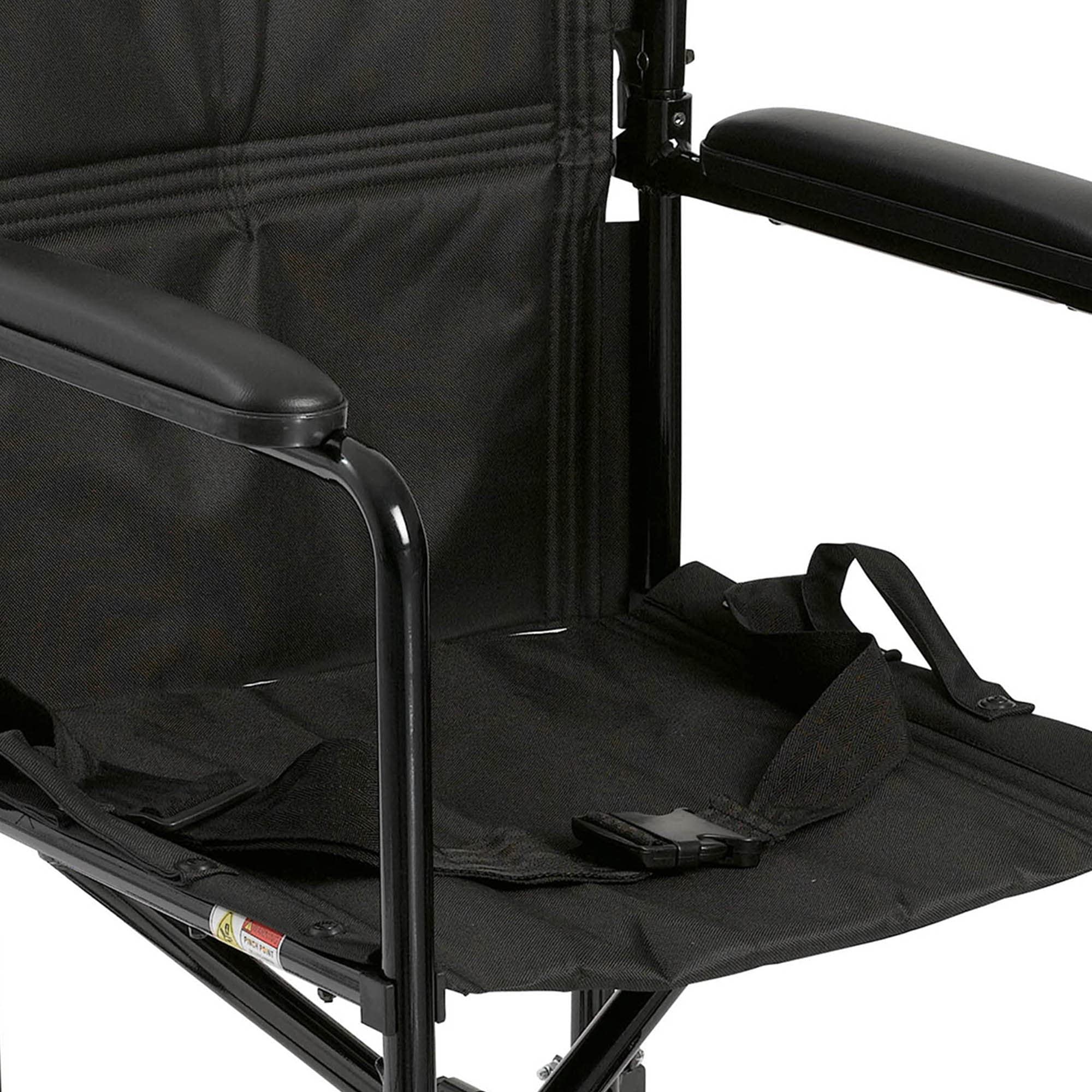 McKesson Lightweight Foldable Transport Chair for Adults - 300 lbs Weight Capacity, Black - Ideal for Travel, Doctor Visits & Outdoor Mobility