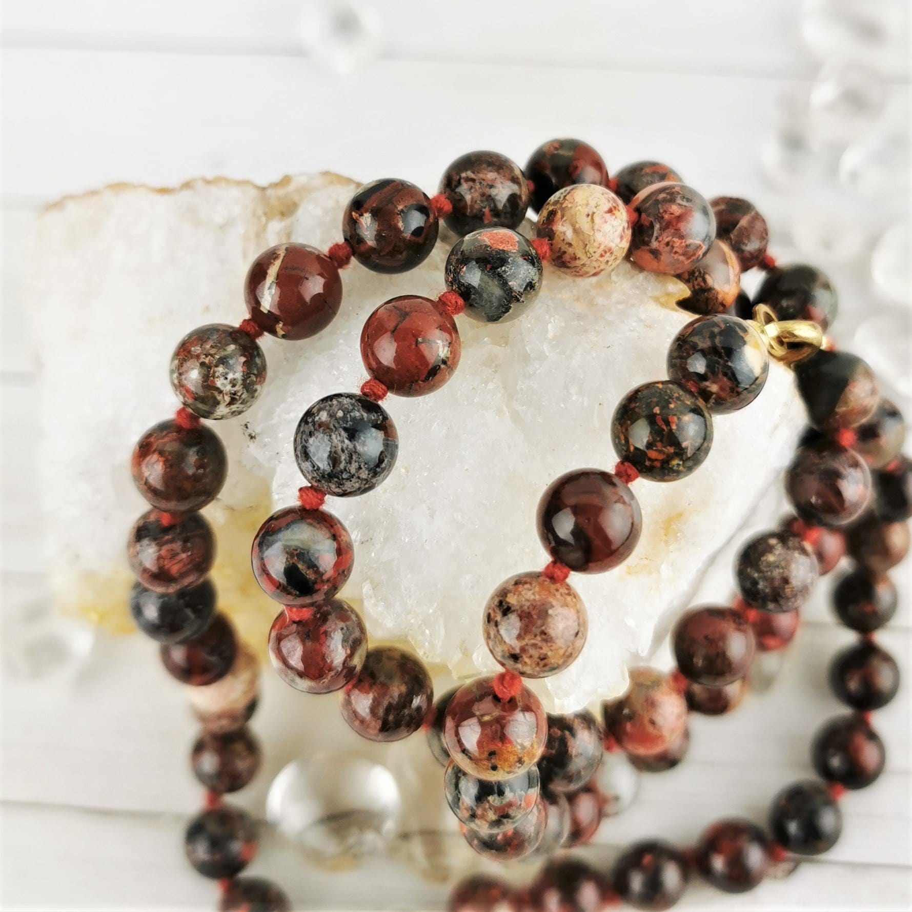 Brecciated Jasper Necklace - Natural Stone Jewelry for Women, Healing Crystal Pendant for Meditation & Energy Balancing - Perfect for Yoga, Spiritual Gifts & Boho Fashion