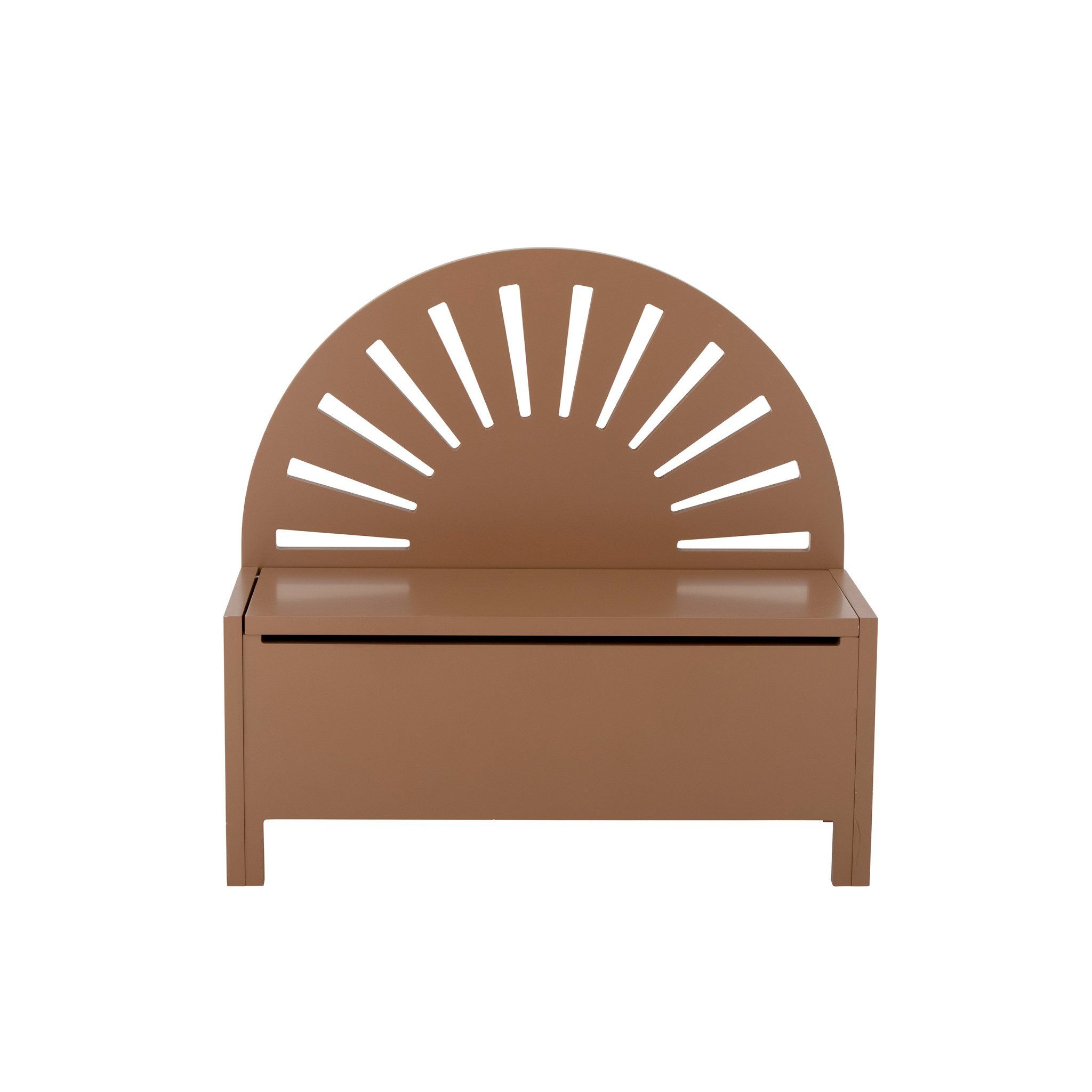 BLOOMINGVILLE Marisol Kids Bench with Storage - Brown Wooden Children's Seat Toy Organizer for Bedroom, Playroom & Nursery Decor