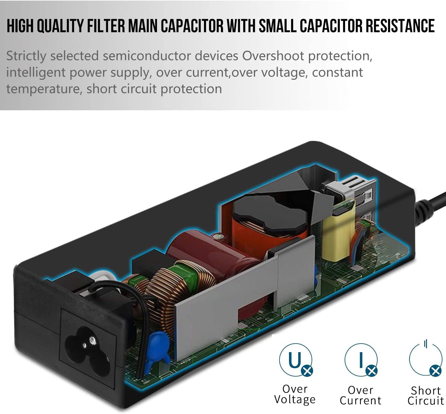 Intel NUC BOXNUC6i7KYK1 Skull Canyon AC/DC Power Adapter Replacement - Compatible with Mini Barebone PC - Perfect for Home Office, Gaming & Entertainment Setup