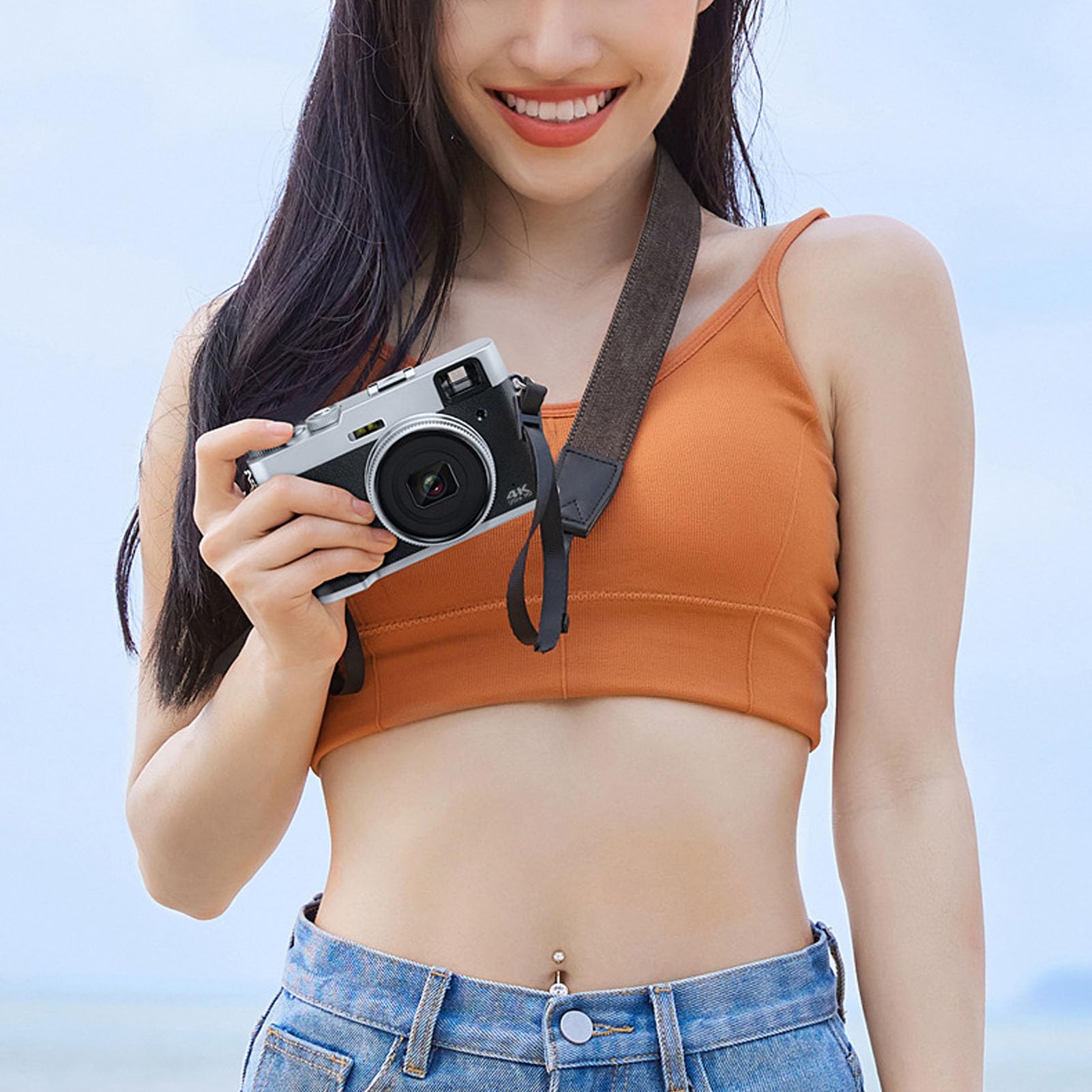 4K 48MP Digital Camera with 16X Zoom for Travel & Video Calls