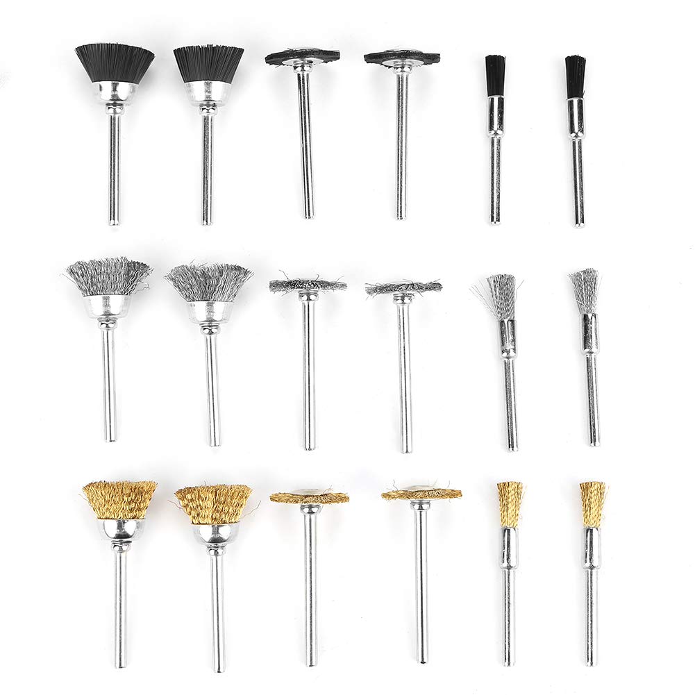 18-Piece Electric Drill Grinder Accessories Kit - Grinding & Polishing Wheels, Wire Brush & Steel Heads for Metal, Wood & DIY Projects - Perfect for Home Repair, Car Detailing & Crafting
