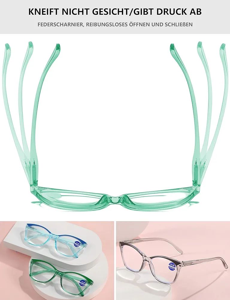 Stylish Blue Light Blocking Computer Glasses for Women with Flexible Spring Hinges - Perfect for Office Work, Gaming & Screen Time Protection