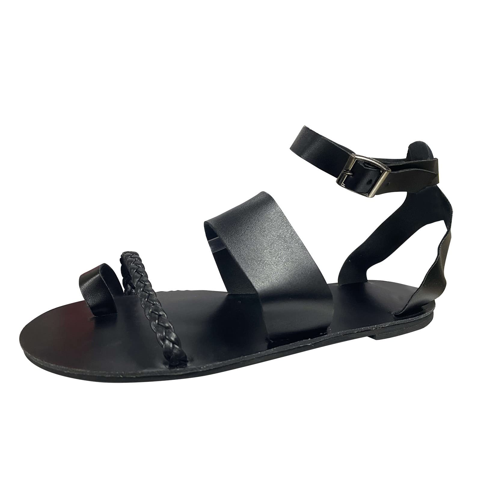 Women's Fashion Ruffle Edge Sandals - Thick Sole Solid Color Slides for Casual Wear | Perfect for Beach, Poolside, and Summer Outings
