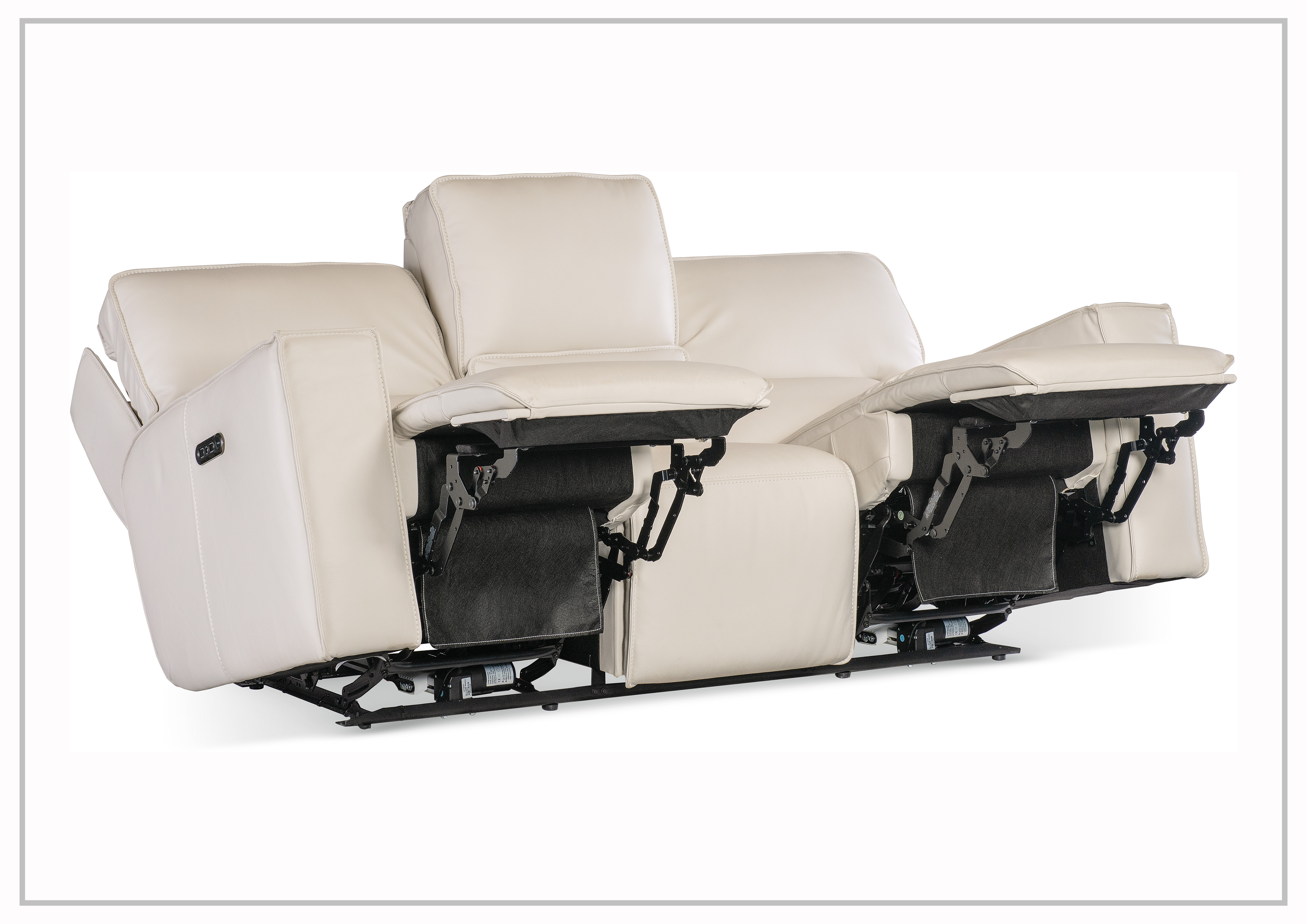 Hooker Furniture Miles Zero Gravity Power Recliner Leather Sofa - Adjustable Electric Recliner with Lumbar Support for Living Room, Home Theater & Office Comfort