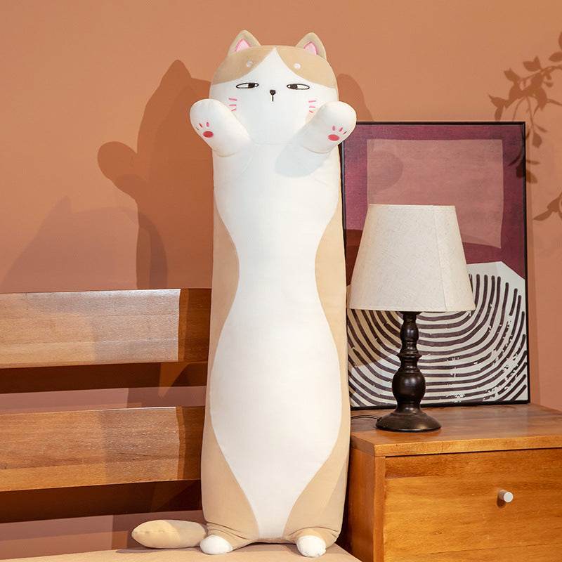Giant Long Cat Plush Stuffed Animal - 4.2ft Extra Large Fluffy Plush Toy for Kids & Adults | Perfect for Cuddling, Home Decor, and Gifts