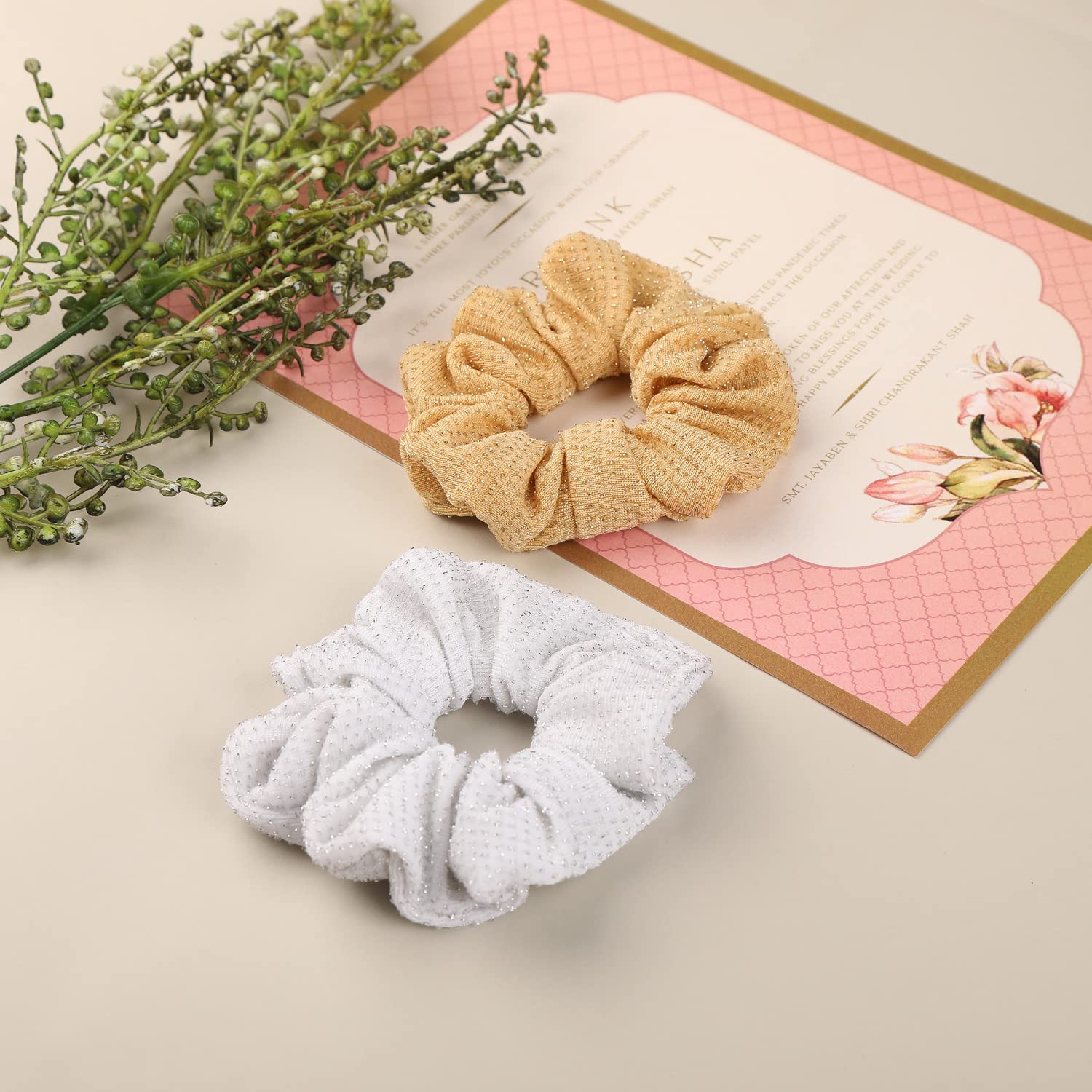 6 Pcs Satin Silk Scrunchies Hair Bands for Women - Soft Hair Ties & Stylish Hair Accessories for Workouts, Yoga, and Everyday Use