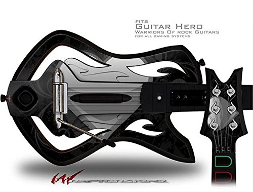Grunge Gray Glass Heart Decal Skin for Warriors of Rock Guitar Hero Guitar - Perfect for Customizing Your Gaming Setup (Guitar Not Included)