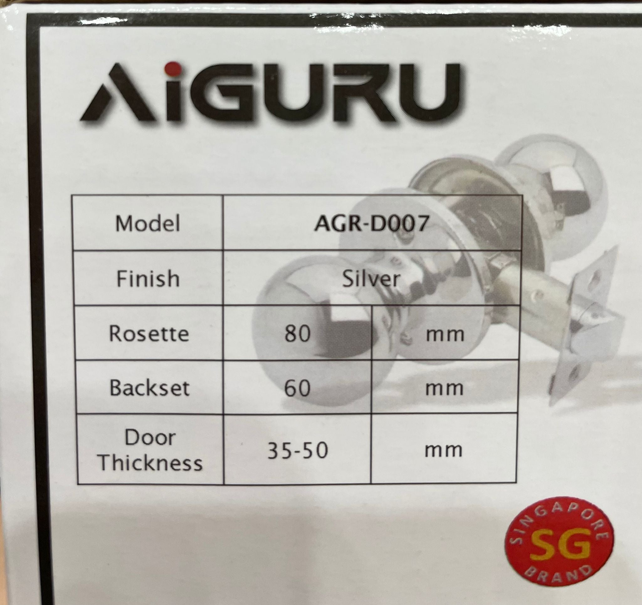 Aiguru 587SS Cylinder Door Lock | Model LK AG 587 | Secure Home & Office Entry Doors