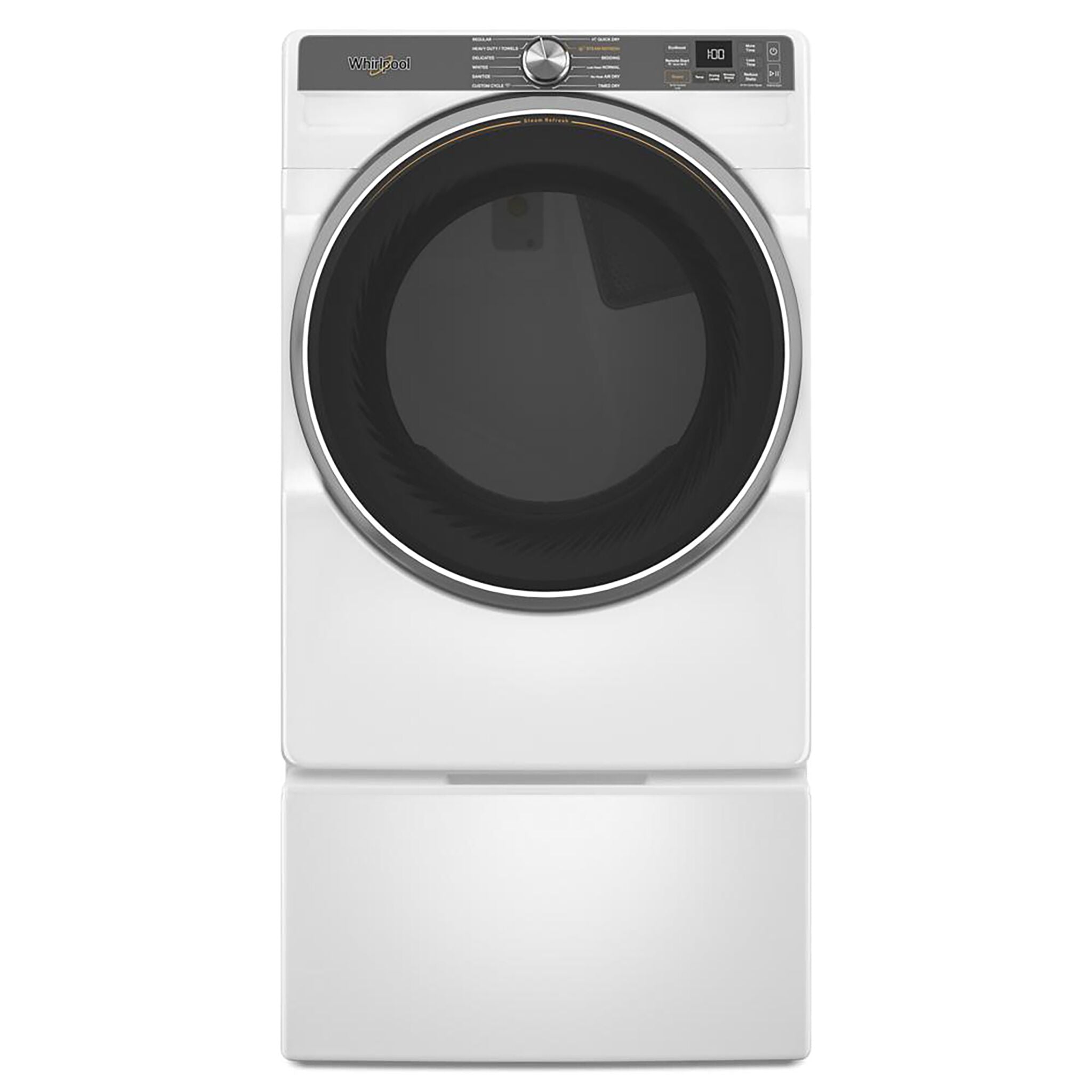 Whirlpool WGD6720RW 7.4 Cu.Ft. White Gas Dryer with Wrinkle Shield™ Technology - Perfect for Large Family Laundry Rooms & Energy-Efficient Home Use
