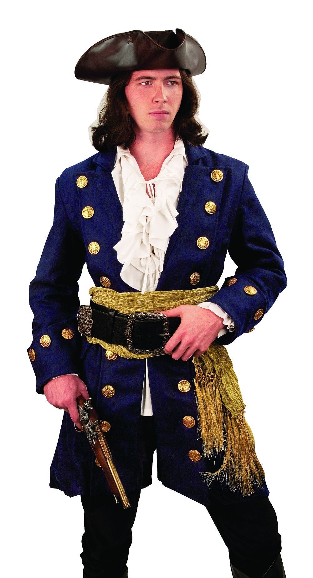 Premium Buccaneer Wool Pirate Coat - Authentic Pirate Costume for Halloween & Cosplay - Warm Vintage Pirate Jacket for Renaissance Fairs & Themed Parties