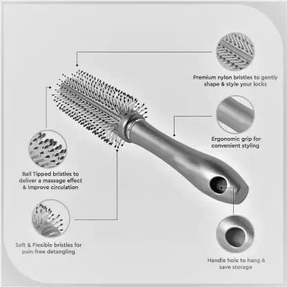 Professional Round Hair Brush Set for Women & Girls - 2 Pack Multicolor Styling Brushes for Blowouts, Curls & Smoothing - Perfect for Home & Salon Use