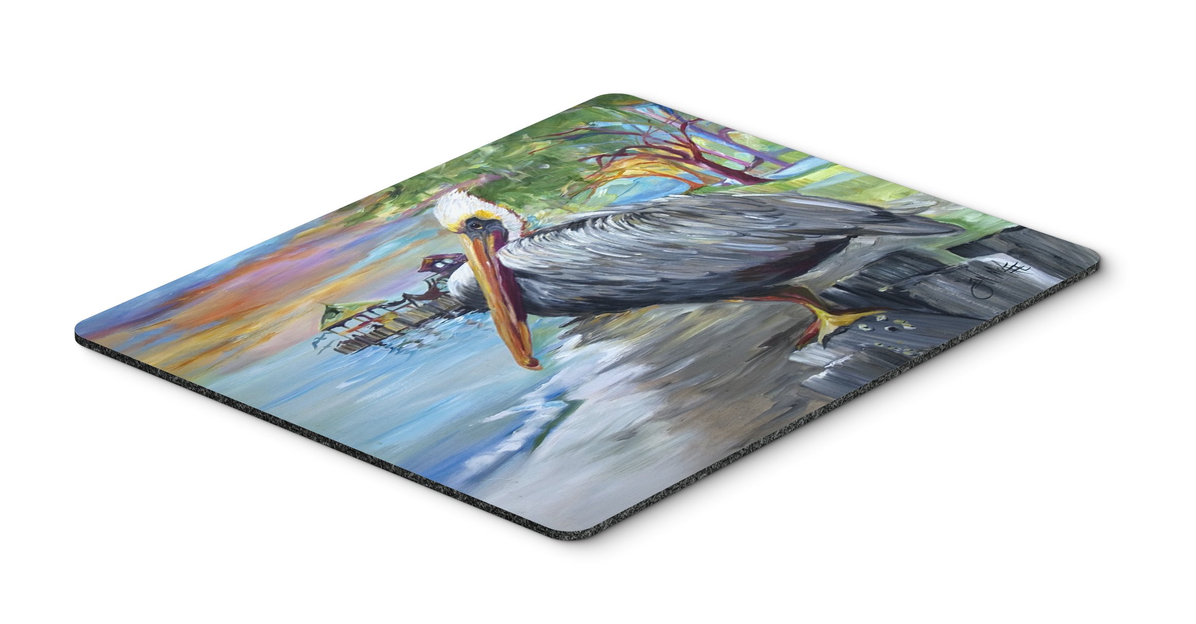 JMK1021MP Pelican View Mouse Pad - Large Washable Non-Slip Desk Mat for Home Office, Gaming & Computer Work | Heat Resistant Hot Pad & Trivet for Kitchen Use | Perfect for Laptops, PCs & Workspaces