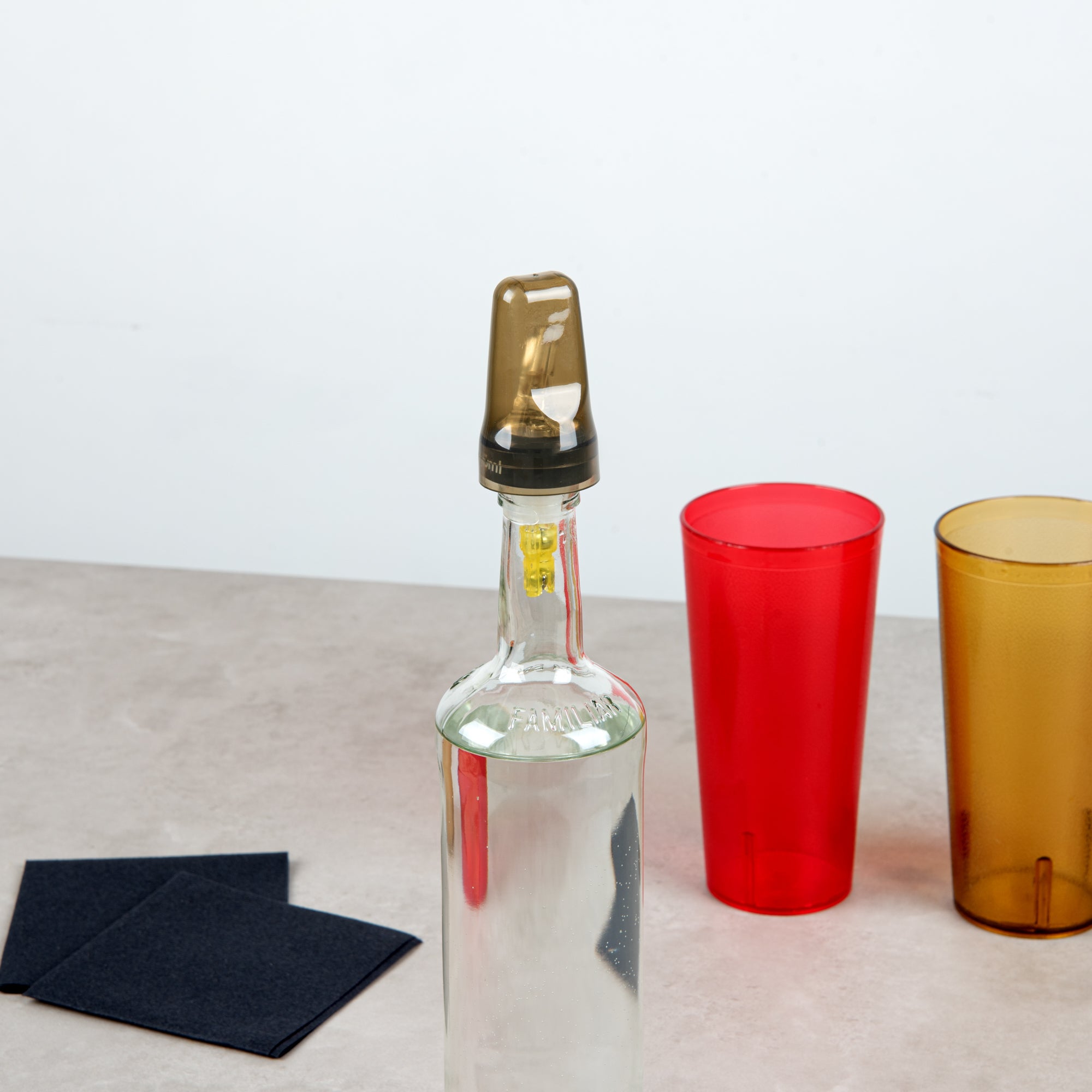 Bar Lux Translucent Plastic Liquor Pourer Cover - Universal Fit (1 3/4