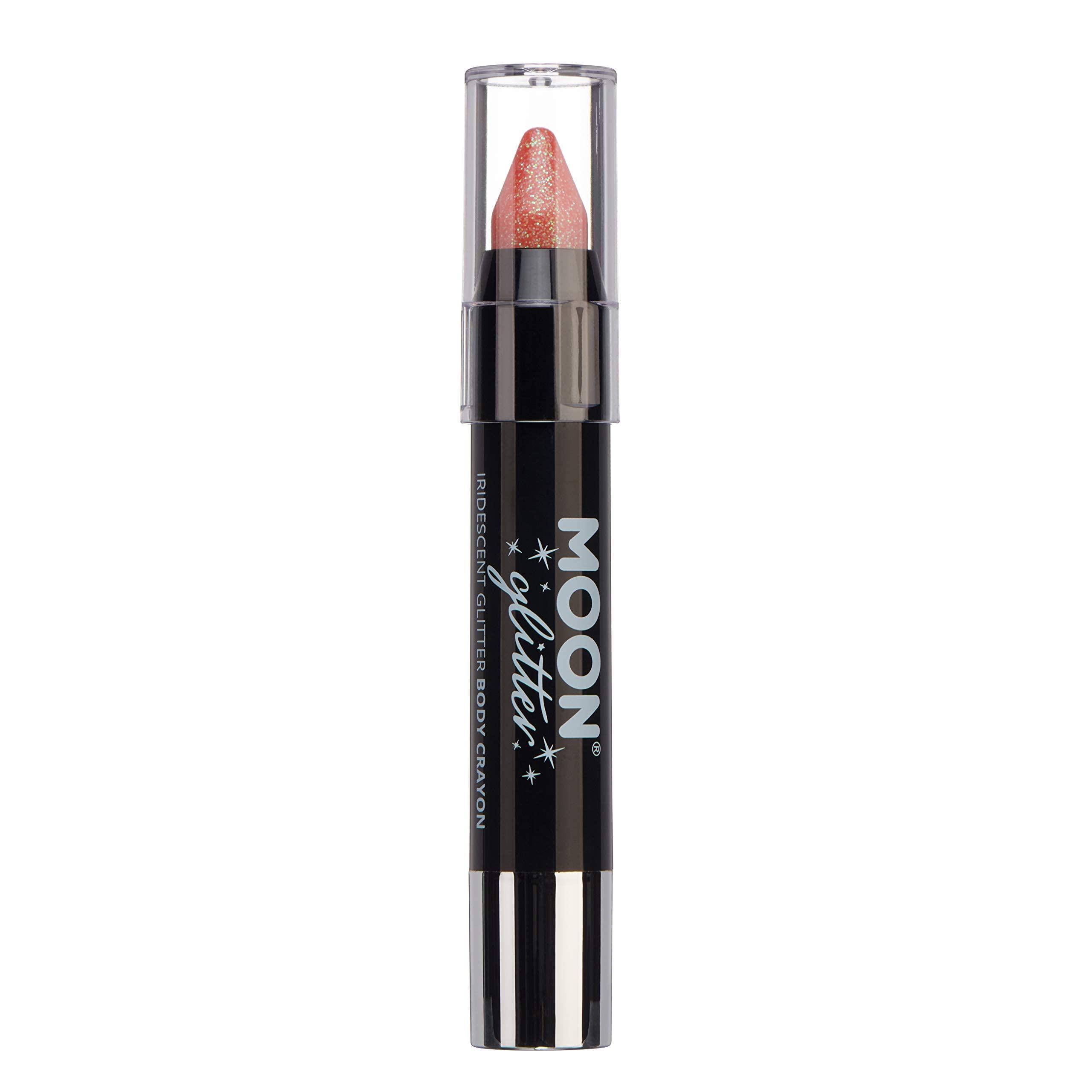 Moon Glitter Iridescent Body Crayons - Orange Color Washable Face & Body Paint for Kids, Adults - Perfect for Halloween, Cosplay, Parties & Festival Makeup