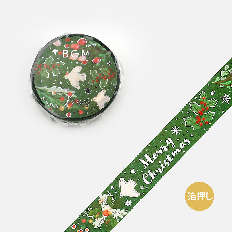 Christmas Happiness Washi Tape - Festive Holiday Decorative Paper Tape for Scrapbooking, Gift Wrapping & DIY Crafts - Perfect for Christmas Cards, Journals and Home Decor