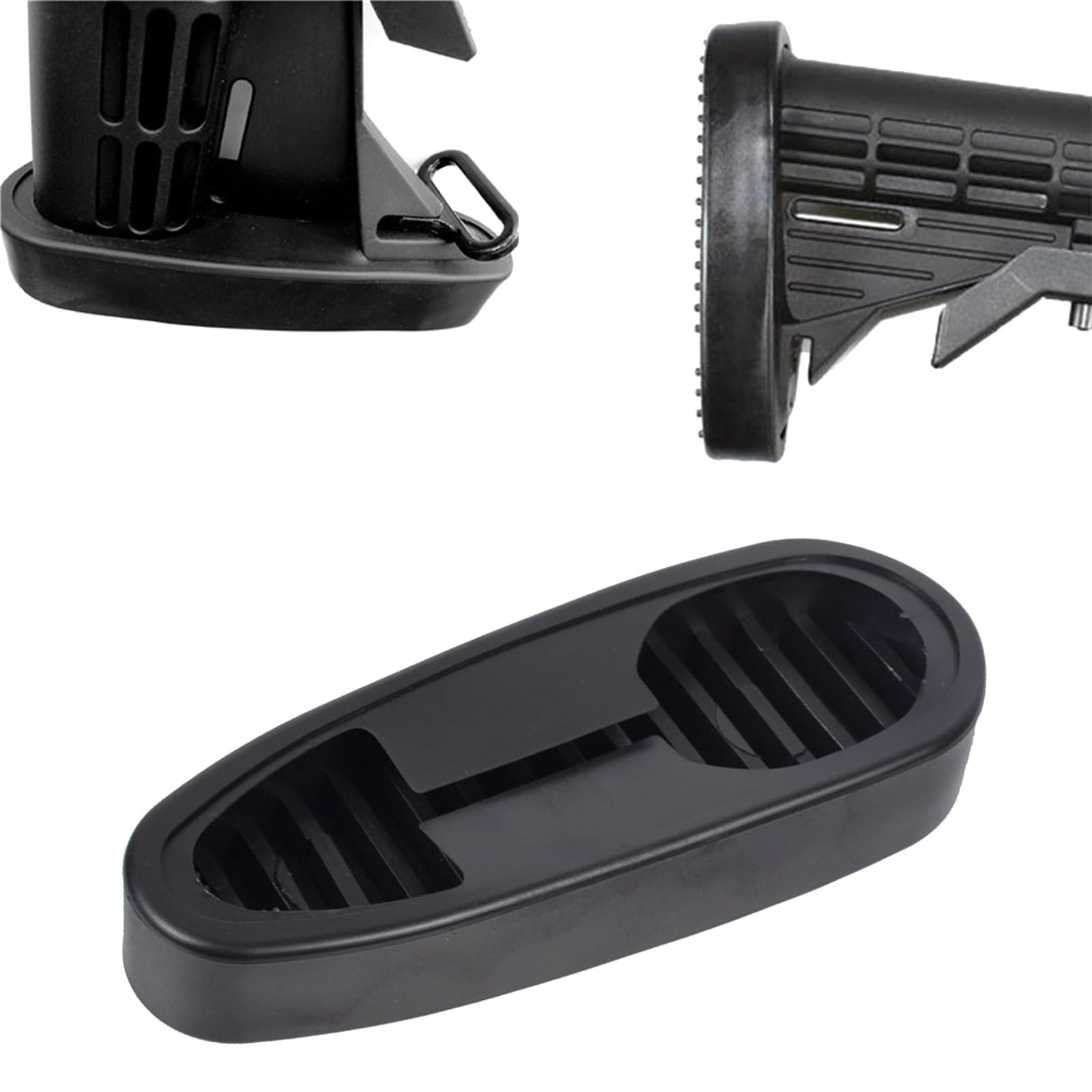 Recoil Reducing Rubber Slip-On Butt Pad for Rifles & Shotguns - Anti-Slip Tactical Stock Pad for Improved Shooting Comfort (Hunting, Target Practice, Home Defense)