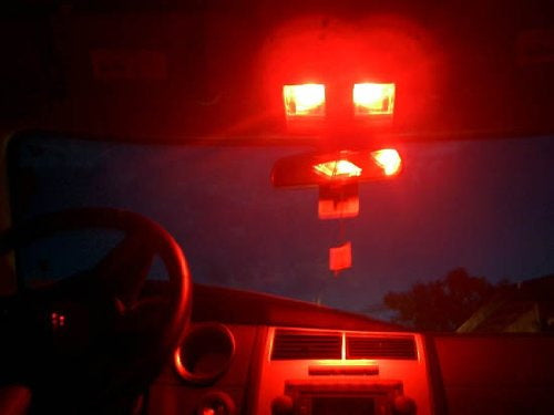 2 Pack Red 6 SMD LED Bulbs for Car Interior Dome Lights - 1.25