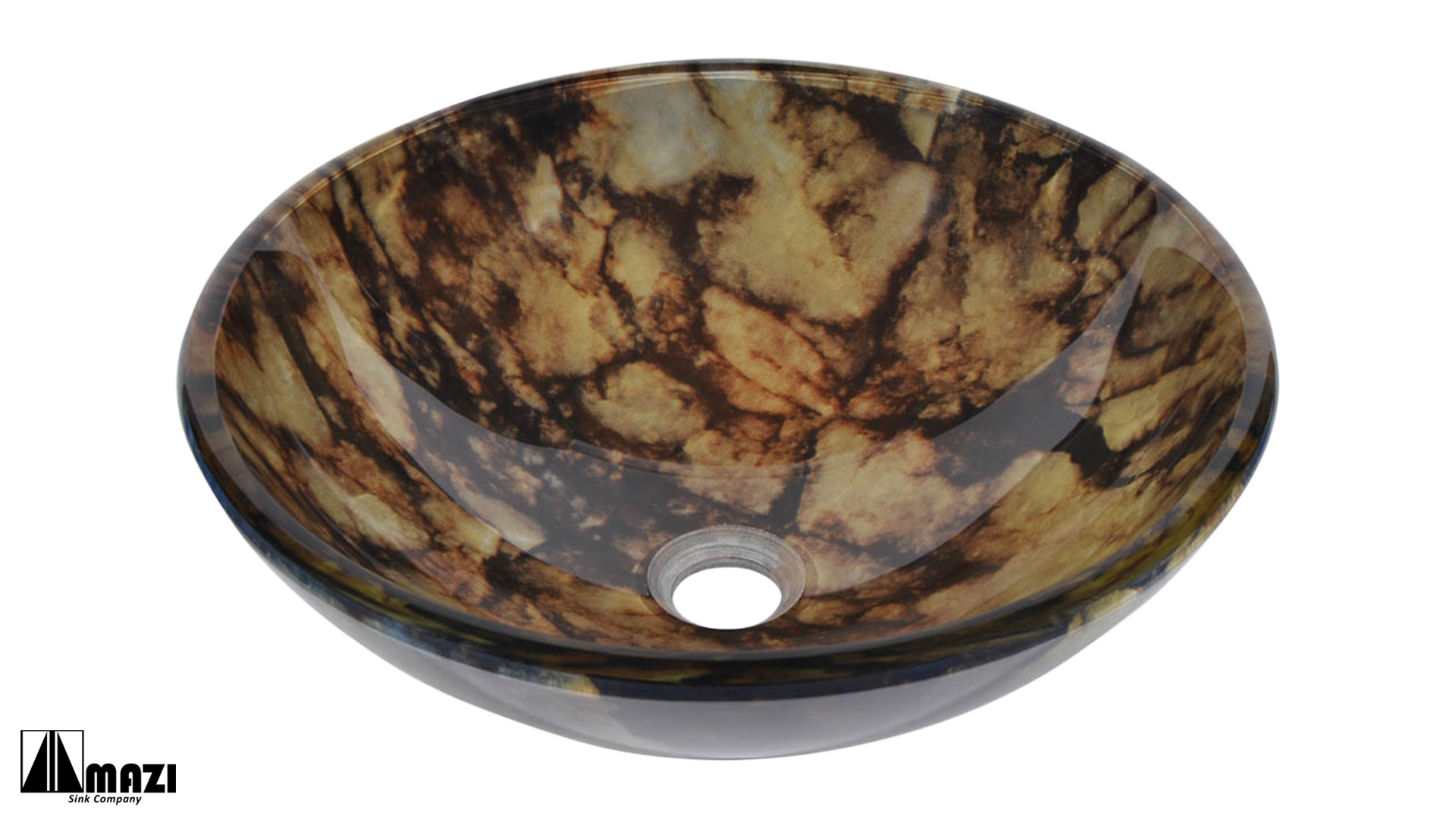 Modern Glass Vessel Bathroom Sink - Y190 Contemporary Above Counter Basin for Vanity & Powder Room - Perfect for Bathroom Remodel, Guest Bath, and Luxury Home Decor
