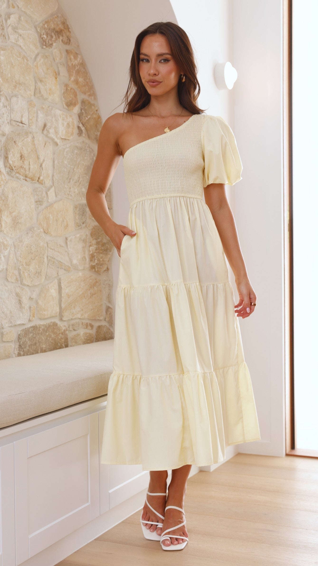 Frankie Maxi Dress for Women - Flowy Long Summer Dress in Yellow | Perfect for Beach, Vacation & Casual Outings