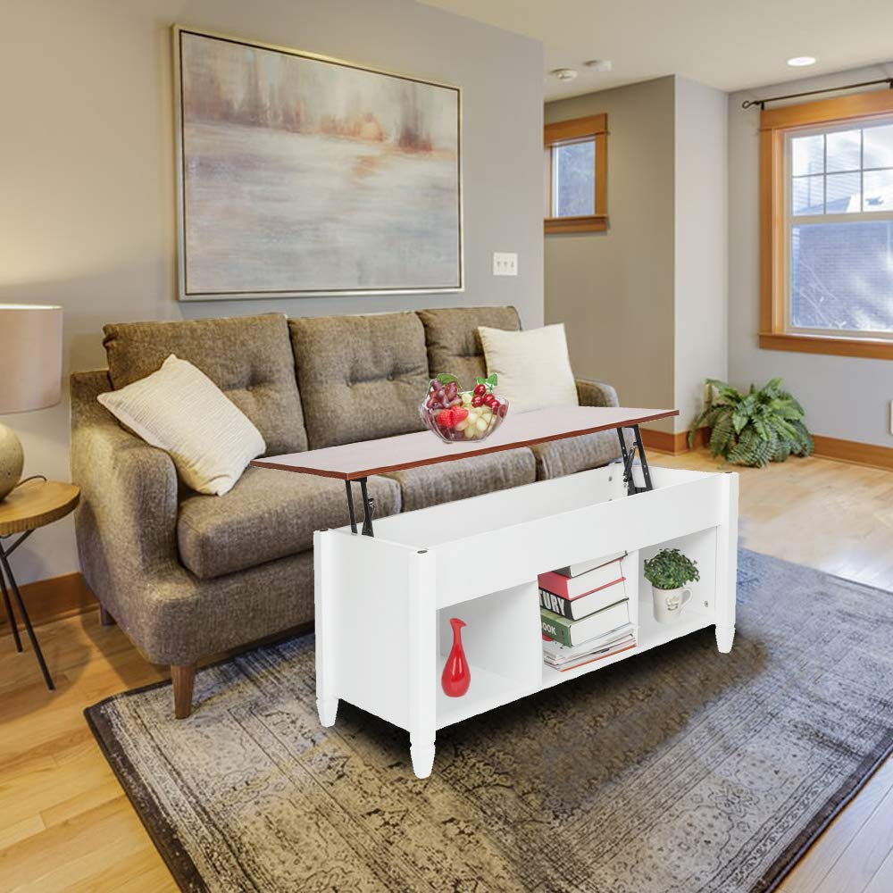 Lift Top Coffee Table with Storage for Office & Living Room