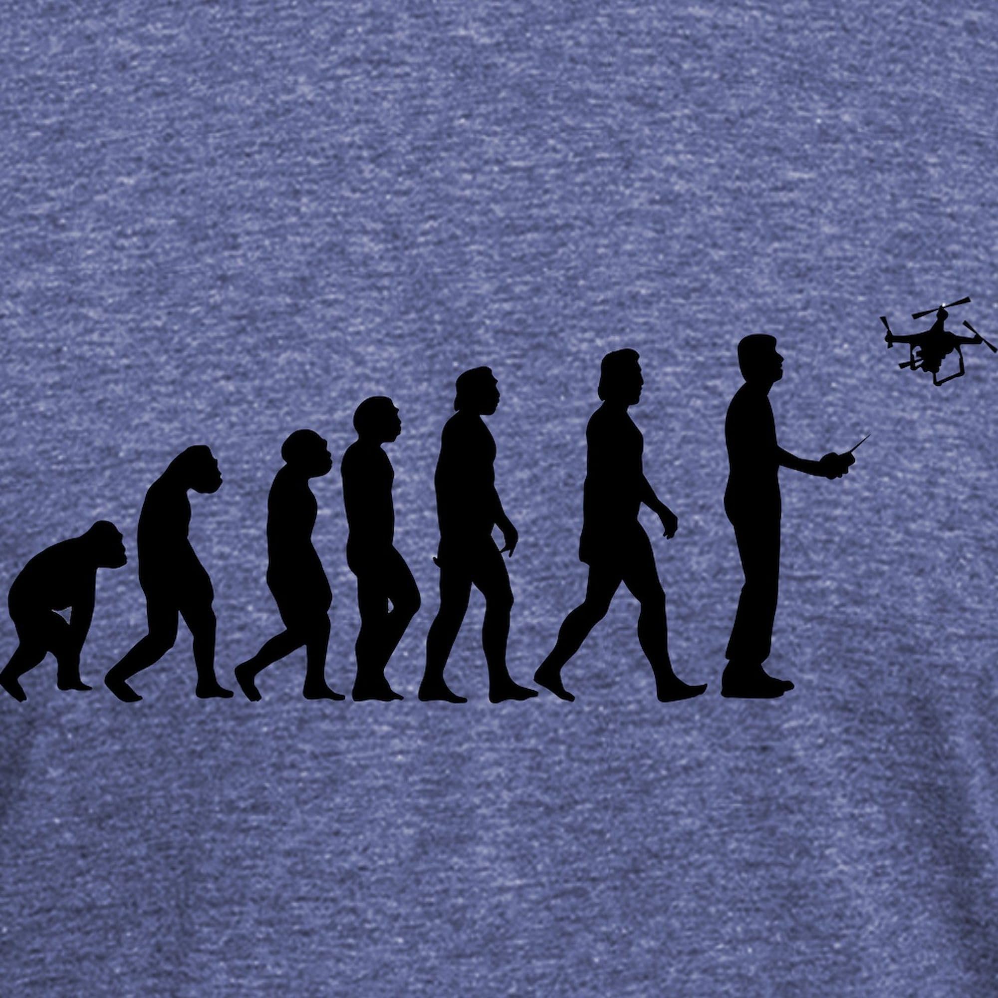 Drone Evolution Men's Tri-Blend T-Shirt - Premium Comfort Fit Graphic Tee for Drone Enthusiasts & Tech Lovers | Perfect for Casual Wear, Drone Flying, and STEM Events