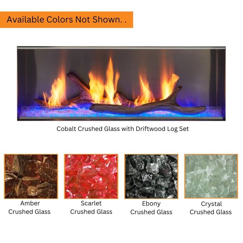 48 Inch Majestic Lanai Vent-Free Outdoor Linear Gas Fireplace - Perfect for Patio, Deck, and Backyard Gatherings