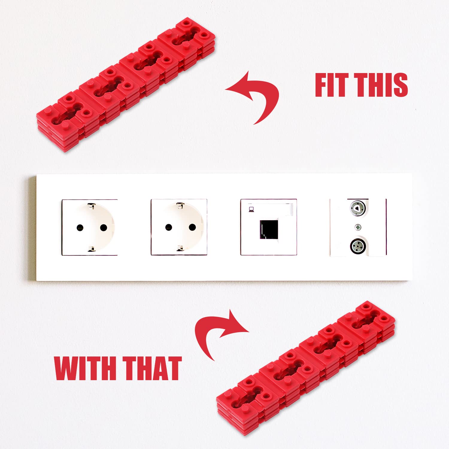 72pcs Outlet Spacers - Fix Loose Plugs & Switches for Home Electrical Safety