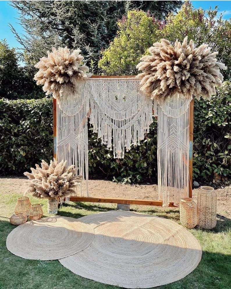 Handmade Macrame Curtain - Bohemian Wall Hanging for Wedding Backdrop, Home Decor & Boho Chic Tapestry | Perfect for Bedroom, Living Room & Outdoor Events