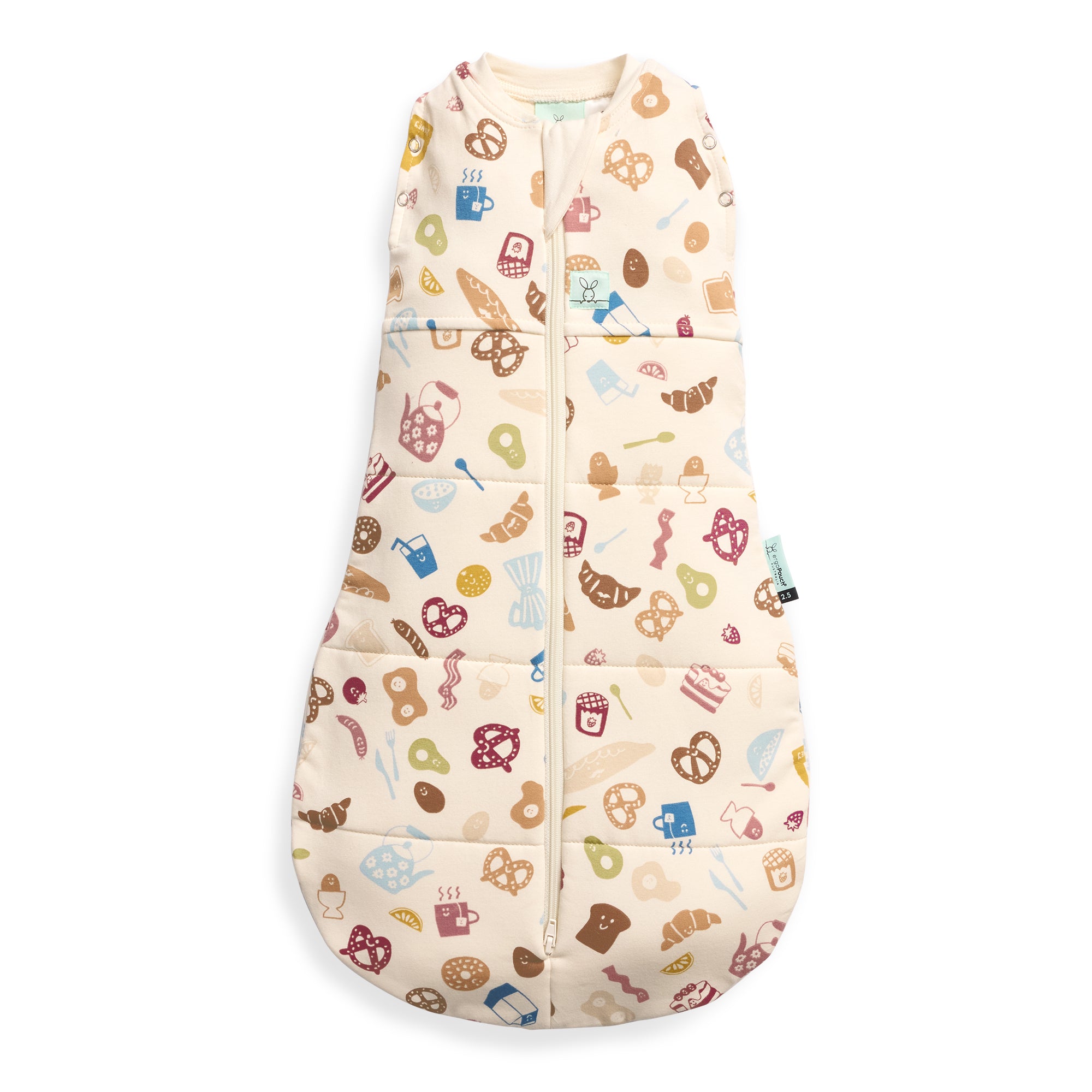 ErgoPouch Cocoon Zip Swaddle Bag 2.5 TOG - Premium Baby Sleep Sack for Newborns & Infants - Perfect for Nursery, Daycare & Travel - Bon Appetit Collection