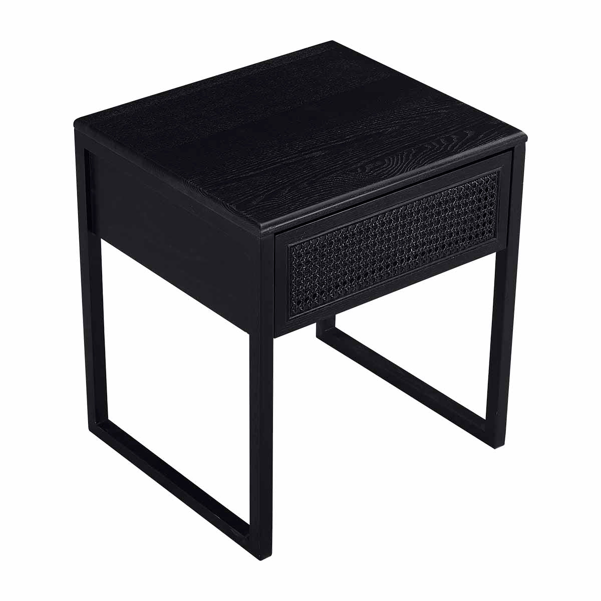 Rattan Bedside Table - Natural Woven Nightstand with Storage Shelf for Bedroom, Living Room, or Patio - Stylish and Durable Accent Table for Home Decor