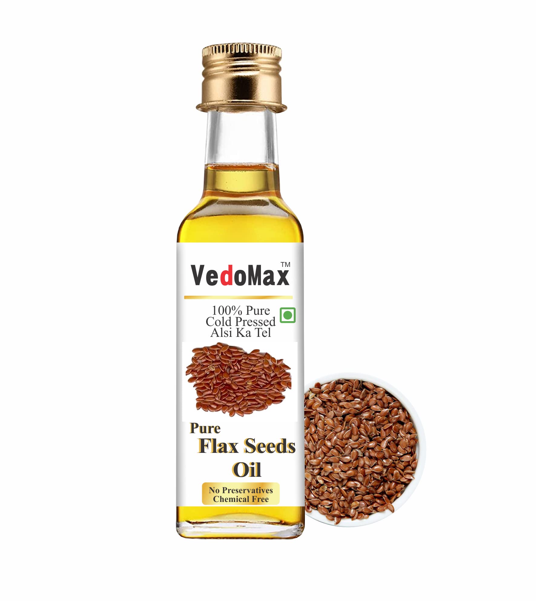 Organic Cold Pressed Virgin Flaxseed Oil 200ml - 100% Pure Unrefined Flax Seed Oil for Heart Health & Skin Care | Alsi ka Tel | Perfect for Salad Dressing, Smoothies & DIY Beauty Recipes