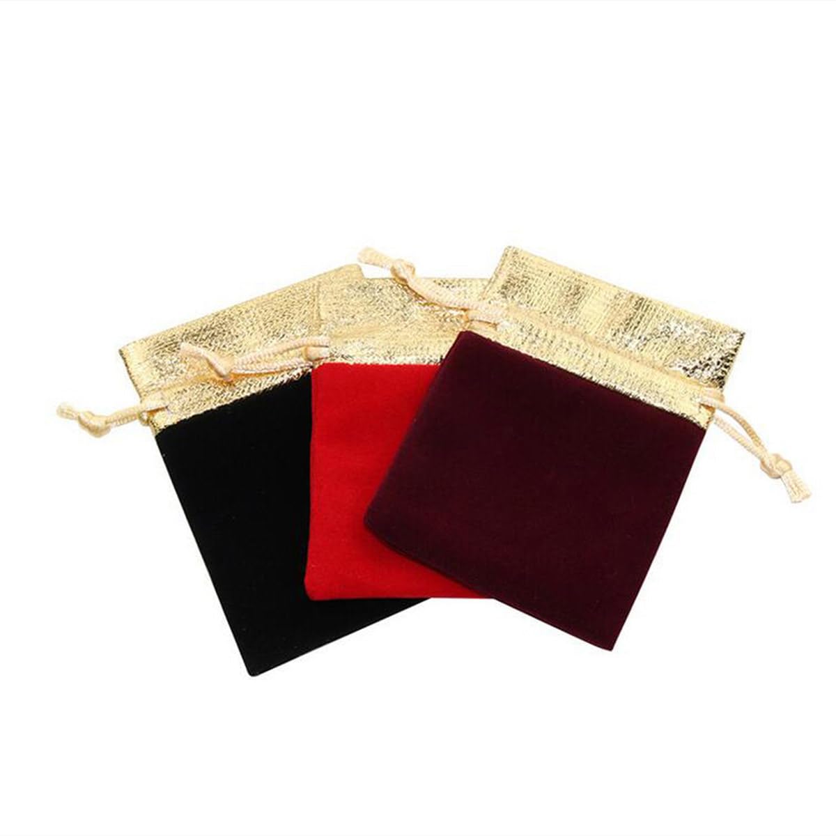 Snadulor 20-Pack Soft Velvet Drawstring Pouches - 5x6 Inch Jewelry Bags for Wedding Favors, Party Gifts, Candy Storage & Small Item Organization (Black) - Perfect for Bridal Shower, Birthday Party & Travel Accessories