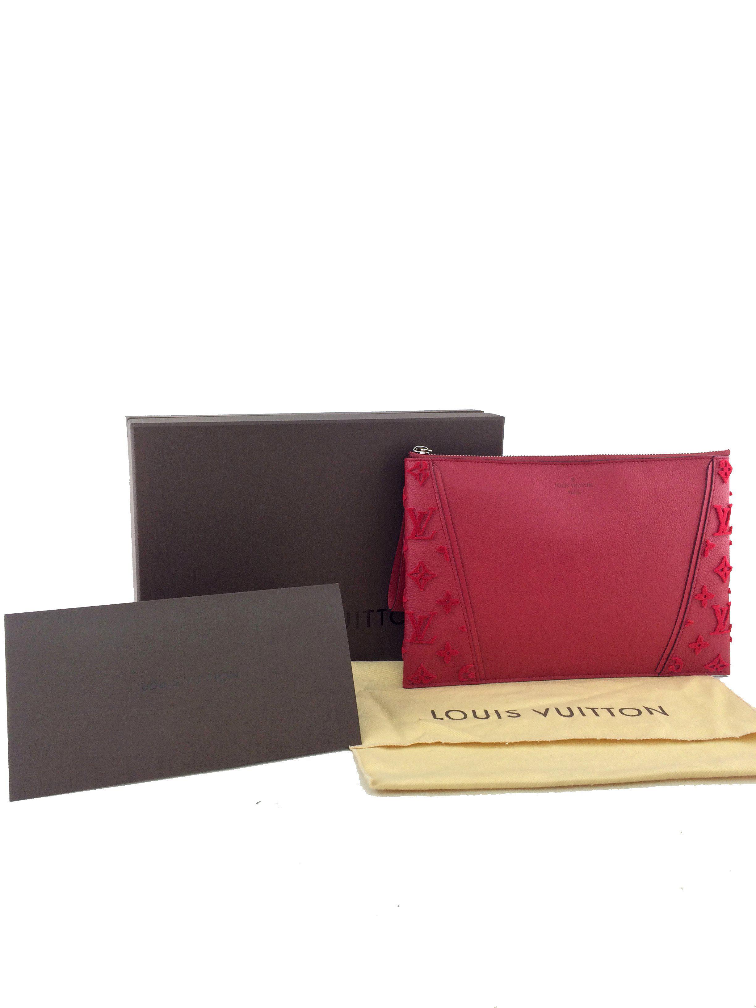 Authentic Louis Vuitton Monogram Veau Cachemire Women's Pochette Crossbody Bag - Perfect for Date Night & Evening Events